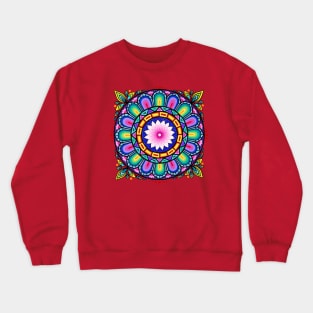 Stained Glass Window Mandala Crewneck Sweatshirt